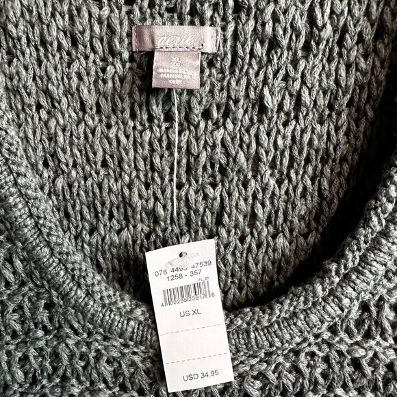 Aerie Green Ribbed Sleeveless Knit Tank Top - Picture 3 of 6